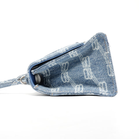 BALENCIAGA Denim Hourglass 2way Handbag Navy WS24663