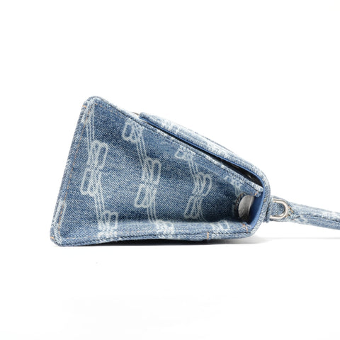 BALENCIAGA Denim Hourglass 2way Handtasche Marine WS24663
