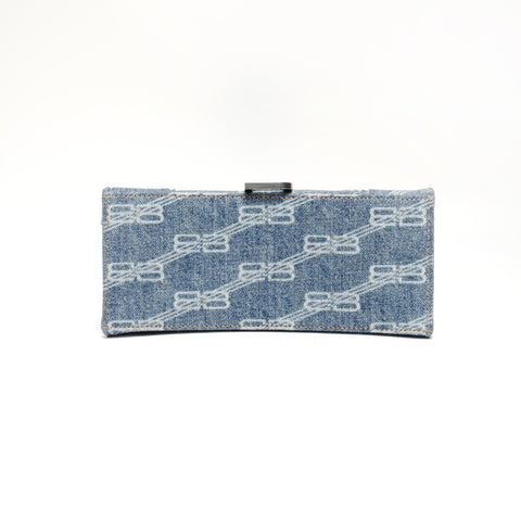 BALENCIAGA Denim Hourglass 2way Handbag Navy WS24663