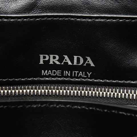 PRADA Diagram Camera Bag Leather Chain Shoulder Bag black WS24664