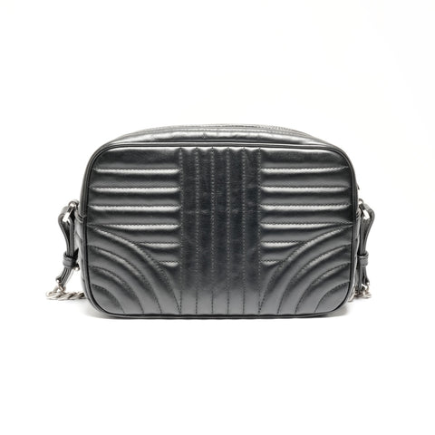 PRADA Diagram Camera Bag Leather Chain Shoulder Bag black WS24664