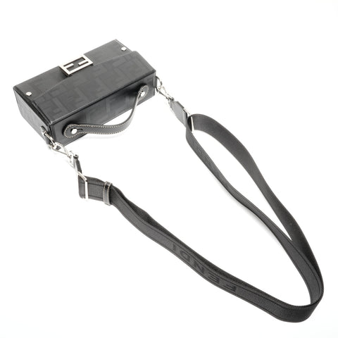 FENDI Baguette Soft Trunk 2way Camera Shoulder Bag black WS24665