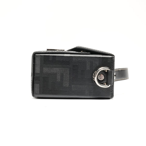 FENDI Baguette Soft Trunk 2way Camera Shoulder Bag black WS24665