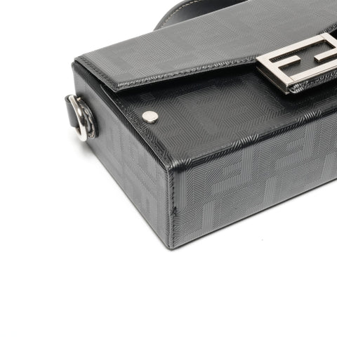 FENDI Baguette Soft Trunk 2way Camera Shoulder Bag black WS24665