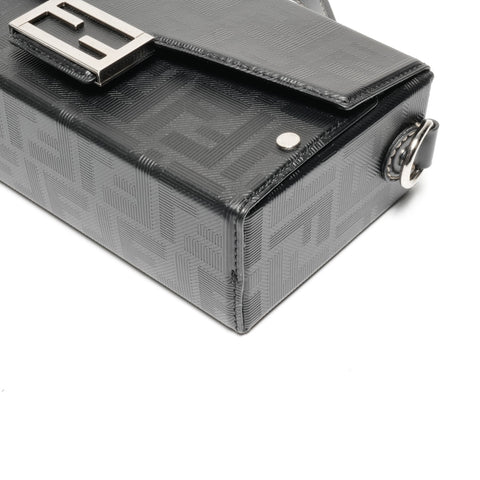 FENDI Baguette Soft Trunk 2way Camera Shoulder Bag black WS24665