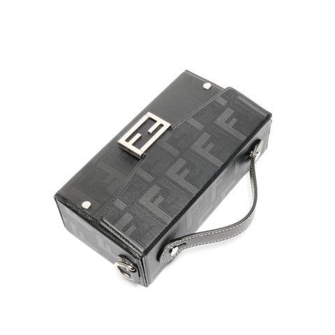 FENDI Baguette Soft Trunk 2way Camera Shoulder Bag black WS24665