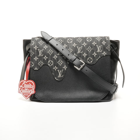 LOUIS VUITTON Monogram Denim BUZA TOKYO NIGO Collaboration Shoulder Bag black WS24668