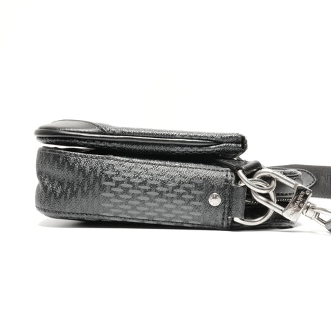 LOUIS VUITTON 2020 Damier Graphite Trio Messenger Shoulder Bag black WS24669