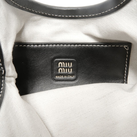 Miu Miu Ivy Leather Mini Handbag black WS24670