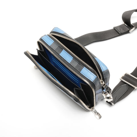 LOUIS VUITTON Alpha Wearable Wallet Damier Graphite Giant Shoulder Bag blue WS24671