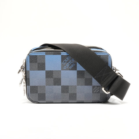 LOUIS VUITTON Alpha Wearable Wallet Damier Graphite Giant Shoulder Bag blue WS24671