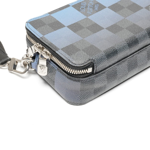 LOUIS VUITTON Alpha Wearable Wallet Damier Graphite Giant Shoulder Bag blue WS24671