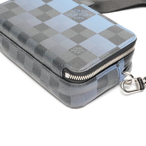 LOUIS VUITTON Alpha Wearable Wallet Damier Graphite Giant Shoulder Bag blue WS24671