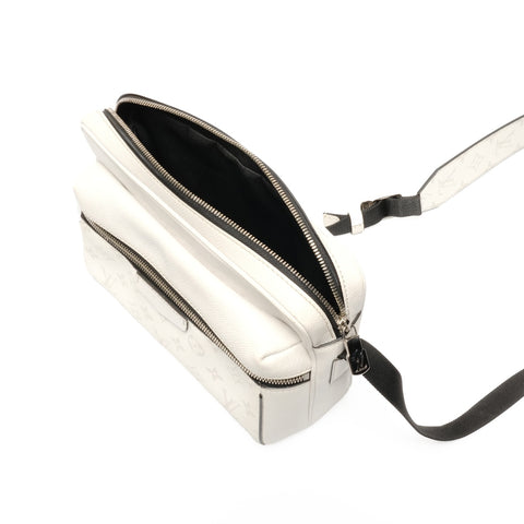 LOUIS VUITTON Monogram Taiga Rama Outdoor Messenger Bag PM Shoulder Bag white WS24673