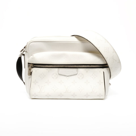 LOUIS VUITTON Monogram Taiga Rama Outdoor Messenger Bag PM Shoulder Bag white WS24673