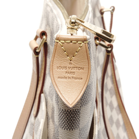 LOUIS VUITTON 2016 Damier Azur Totally MM Tote Bag white WS24676