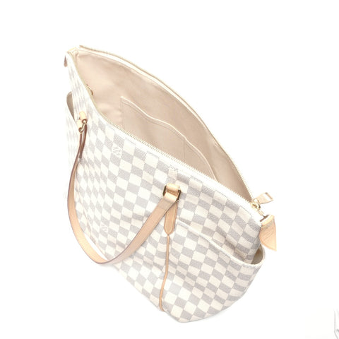 LOUIS VUITTON 2016 Damier Azur Totally MM Tote Bag white WS24676