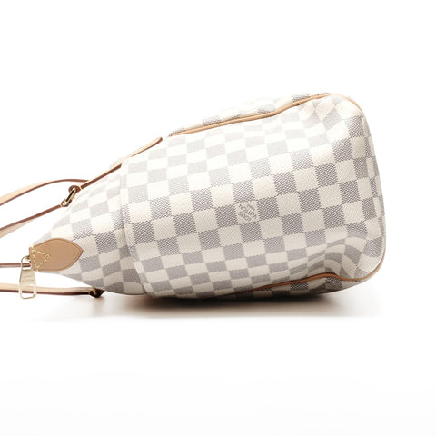 LOUIS VUITTON 2016 Damier Azur Totally MM Tote Bag white WS24676