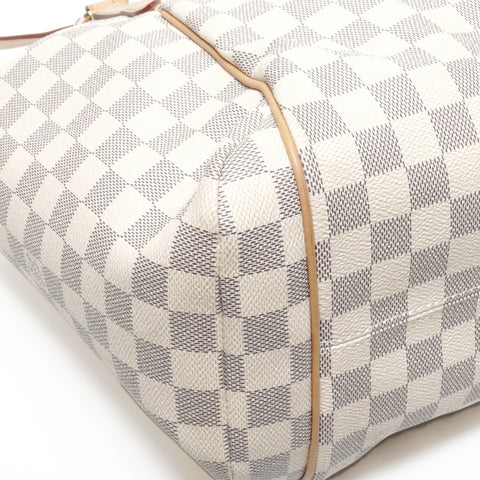 LOUIS VUITTON 2016 Damier Azur Totally MM Tote Bag white WS24676