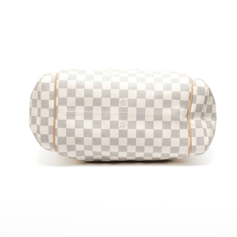 LOUIS VUITTON 2016 Damier Azur Totally MM Tote Bag white WS24676