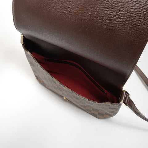 LOUIS VUITTON 2004 Damier Musette Tango Long Shoulder Shoulder Bag Brown WS24679