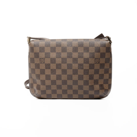 LOUIS VUITTON 2004 Damier Musette Tango Long Shoulder Shoulder Bag Brown WS24679