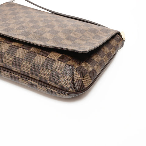 LOUIS VUITTON 2004 Damier Musette Tango Long Shoulder Shoulder Bag Brown WS24679