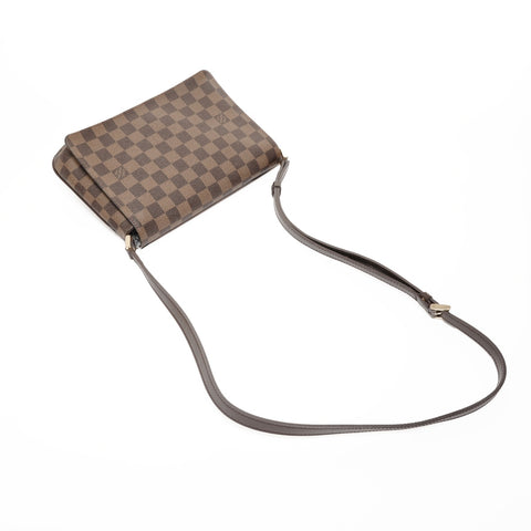 LOUIS VUITTON 2004 Damier Musette Tango Long Shoulder Shoulder Bag Brown WS24679