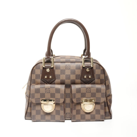 LOUIS VUITTON 2008 Damier Manhattan PM Handbag Brown WS24681