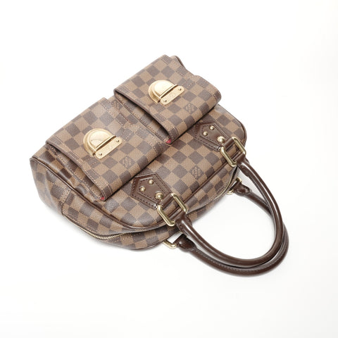 LOUIS VUITTON 2008 Damier Manhattan PM Handbag Brown WS24681