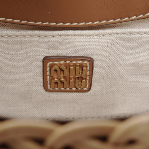 Miu Miu Basket bag 2way Handbag beige WS24684