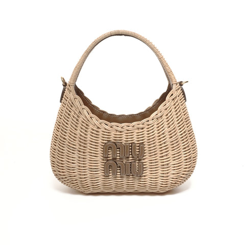 Miu Miu Basket bag 2way Handbag beige WS24684