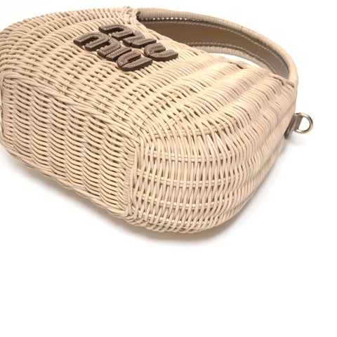 Miu Miu Basket bag 2way Handbag beige WS24684