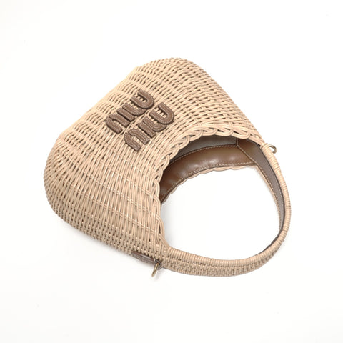 Miu Miu Basket bag 2way Handbag beige WS24684