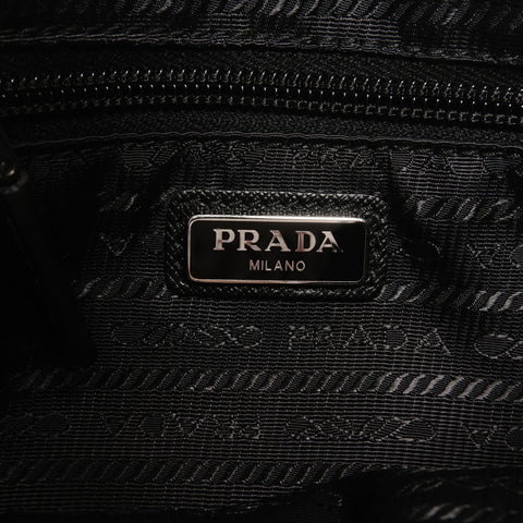 PRADA Nylon Triangle Logo Pouch Clutch bag black WS24687