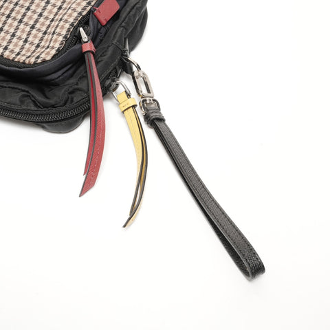 PRADA Nylon Triangle Logo Pouch Clutch bag black WS24687