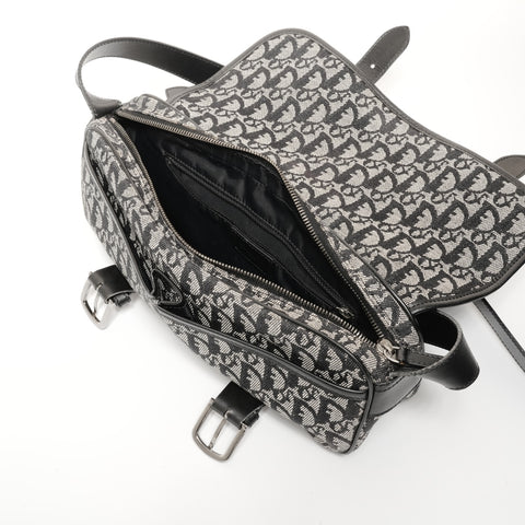 Christian Dior Trotter Canvas Shoulder Bag black WS24688