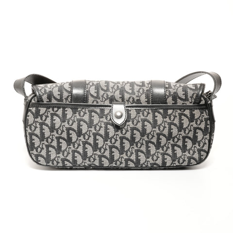 Christian Dior Trotter Canvas Shoulder Bag black WS24688