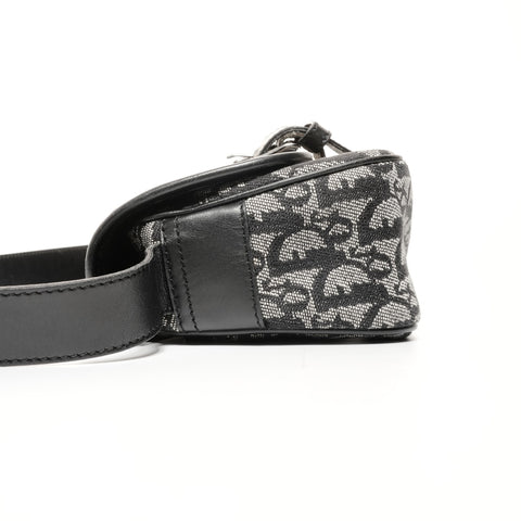 Christian Dior Trotter Canvas Shoulder Bag black WS24688