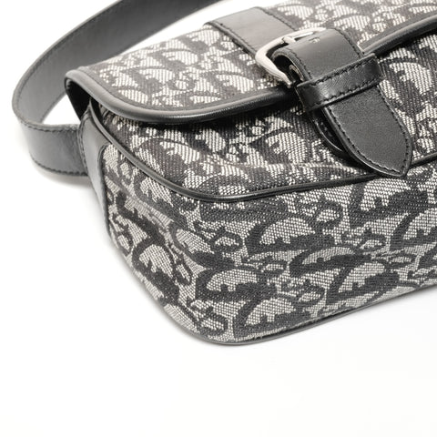 Christian Dior Trotter Canvas Shoulder Bag black WS24688