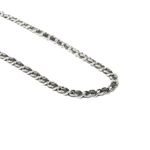 CHANEL No. 23 Caviar Leather Chain Wallet Silver Metal Matelasse 2016-2017 Shoulder Bag black WS24689