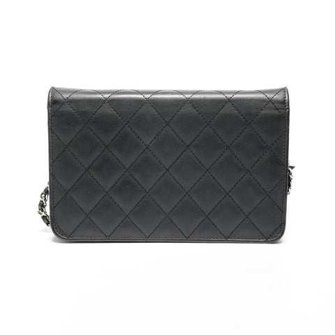 CHANEL 19号Cambon Line链条钱包2014单肩包黑色 WS24691