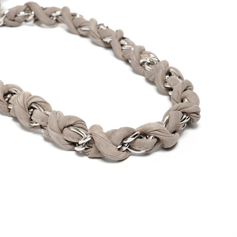 CHANEL 16th series 2012 Ultra Stitch Suede Flap Shoulder Bag beige WS24693