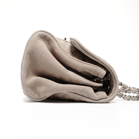 CHANEL 16th series 2012 Ultra Stitch Suede Flap Shoulder Bag beige WS24693