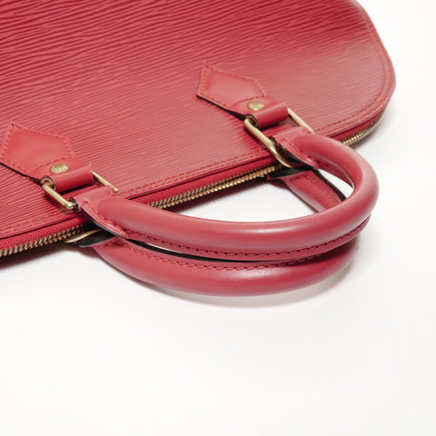 LOUIS VUITTON 2000 Epi Alma PM Handbag Red WS24695