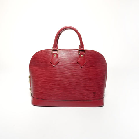 LOUIS VUITTON 2000 Epi Alma PM Handbag Red WS24695