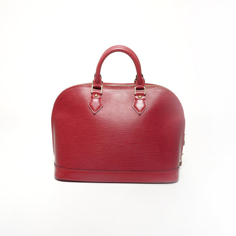 LOUIS VUITTON 2000 Epi Alma PM Handbag Red WS24695