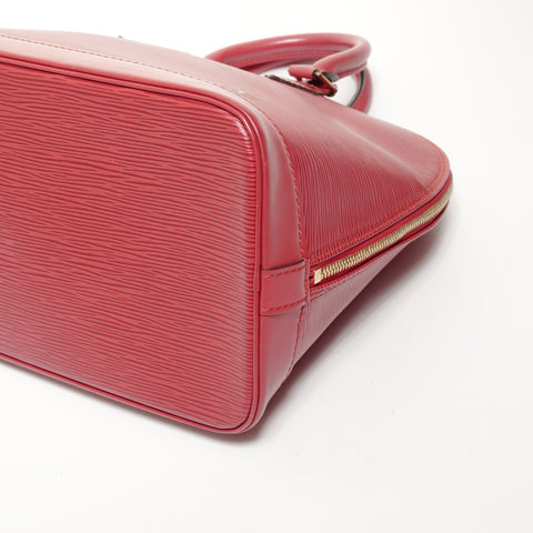 LOUIS VUITTON 2000 Epi Alma PM Handbag Red WS24695