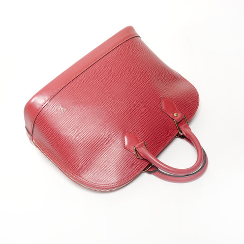 LOUIS VUITTON 2000 Epi Alma PM Handbag Red WS24695