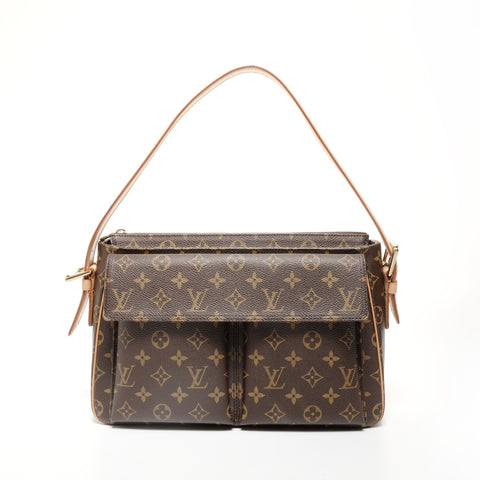 LOUIS VUITTON Monogram Viva Cite GM Shoulder Bag Brown WS24699
